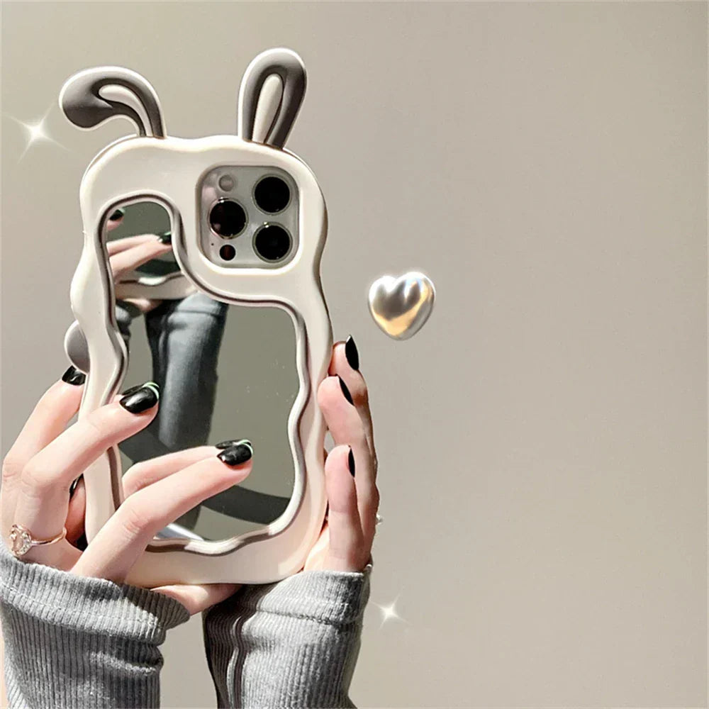 Kaninhörna Sminkspegel iPhone-fodral