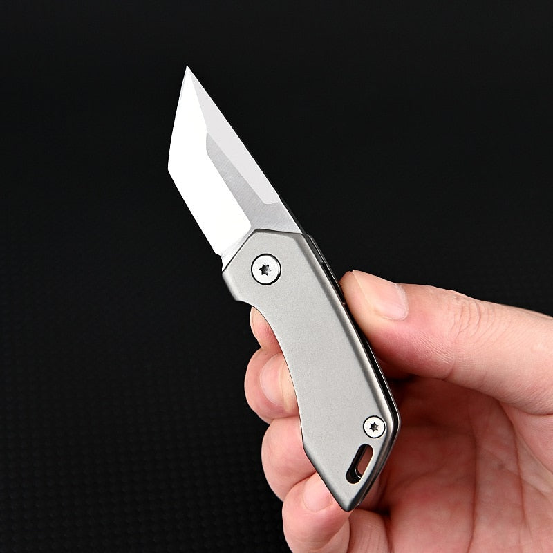 Titan-Titanium legering Nyckelring Kniv