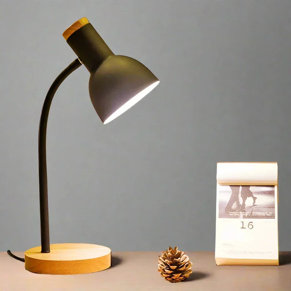 Höst- och Vinterbelysning | Nordisk Kreativ Träkonst Järn LED Skrivbordslampa - Moxie
