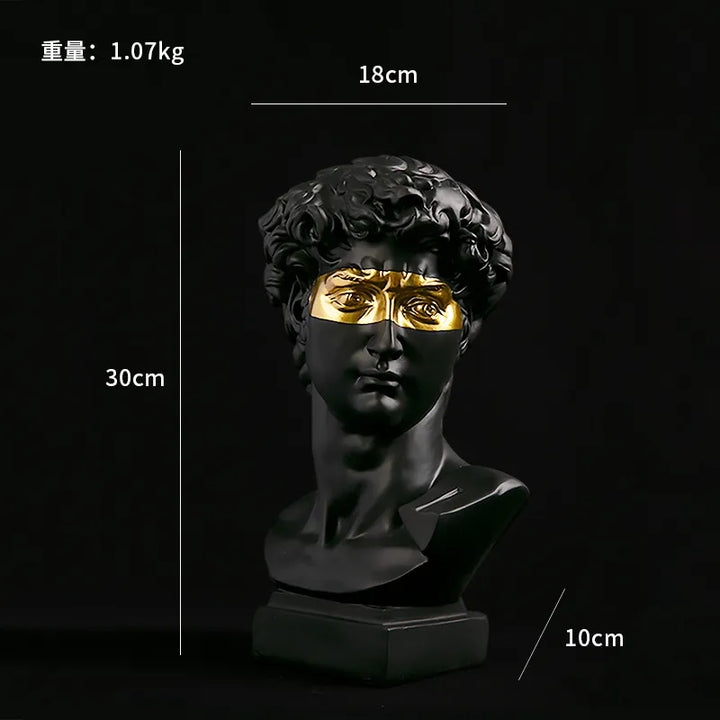 Europeisk Heminredning David Huvud Resin Statyer Statyer Heminredning Modern Abstrakt Konst Byst Skulptur Konst Skiss Övning
