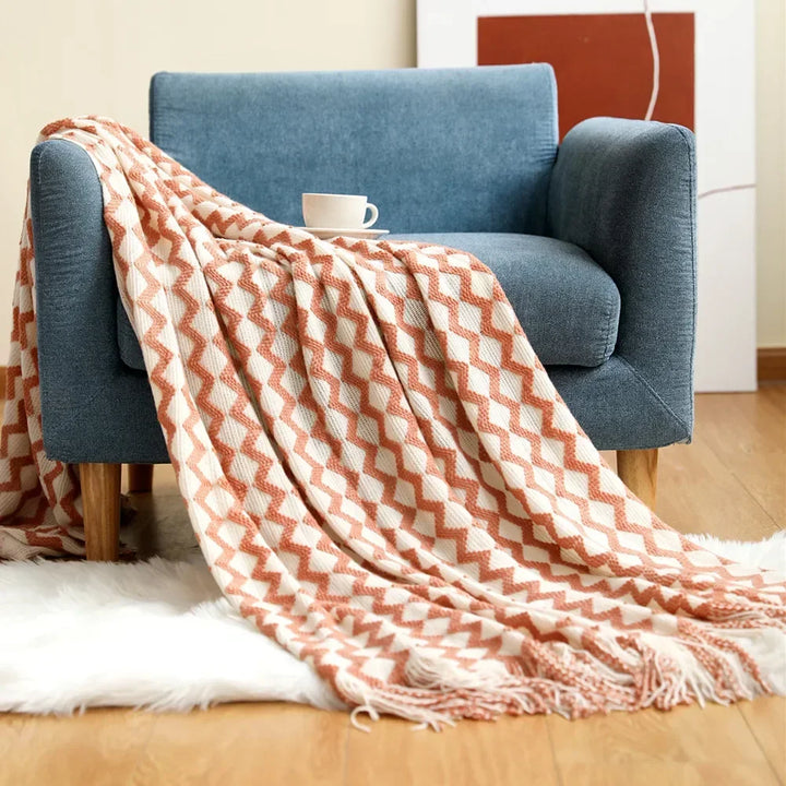 Nordisk stil Dick stickad filt