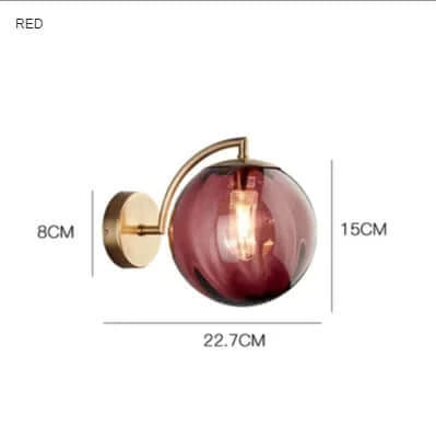 Färgglad Glas Modern Vägglampa