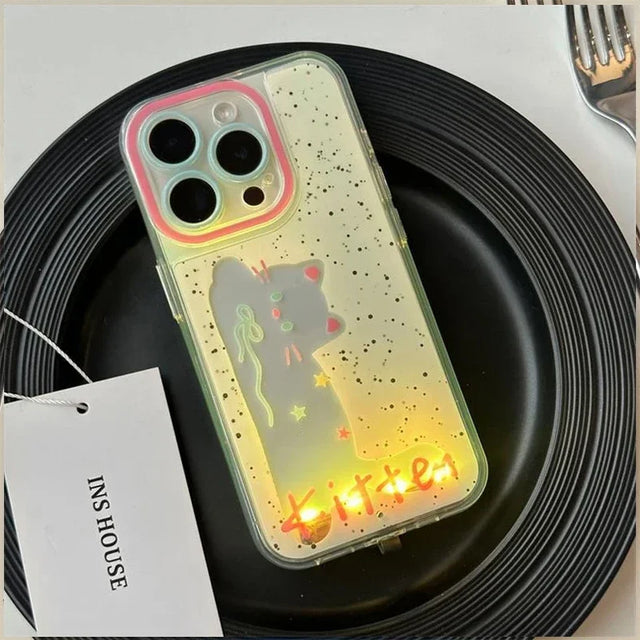 Glödande Valp Ljusande iPhone-fodral
