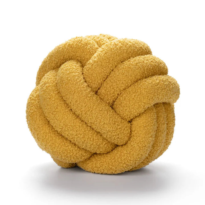 Kastkudde - Mysig - Handknuten Boll - Fårskinn