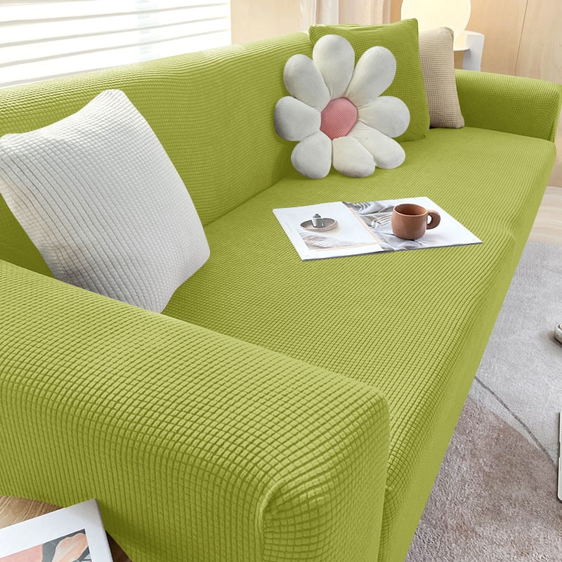Texturerad Stretch Sofföverdrag | Halkfritt, Maskintvättbart &amp; Skyddande för 1-sits, 2-sits och 3-sits soffor