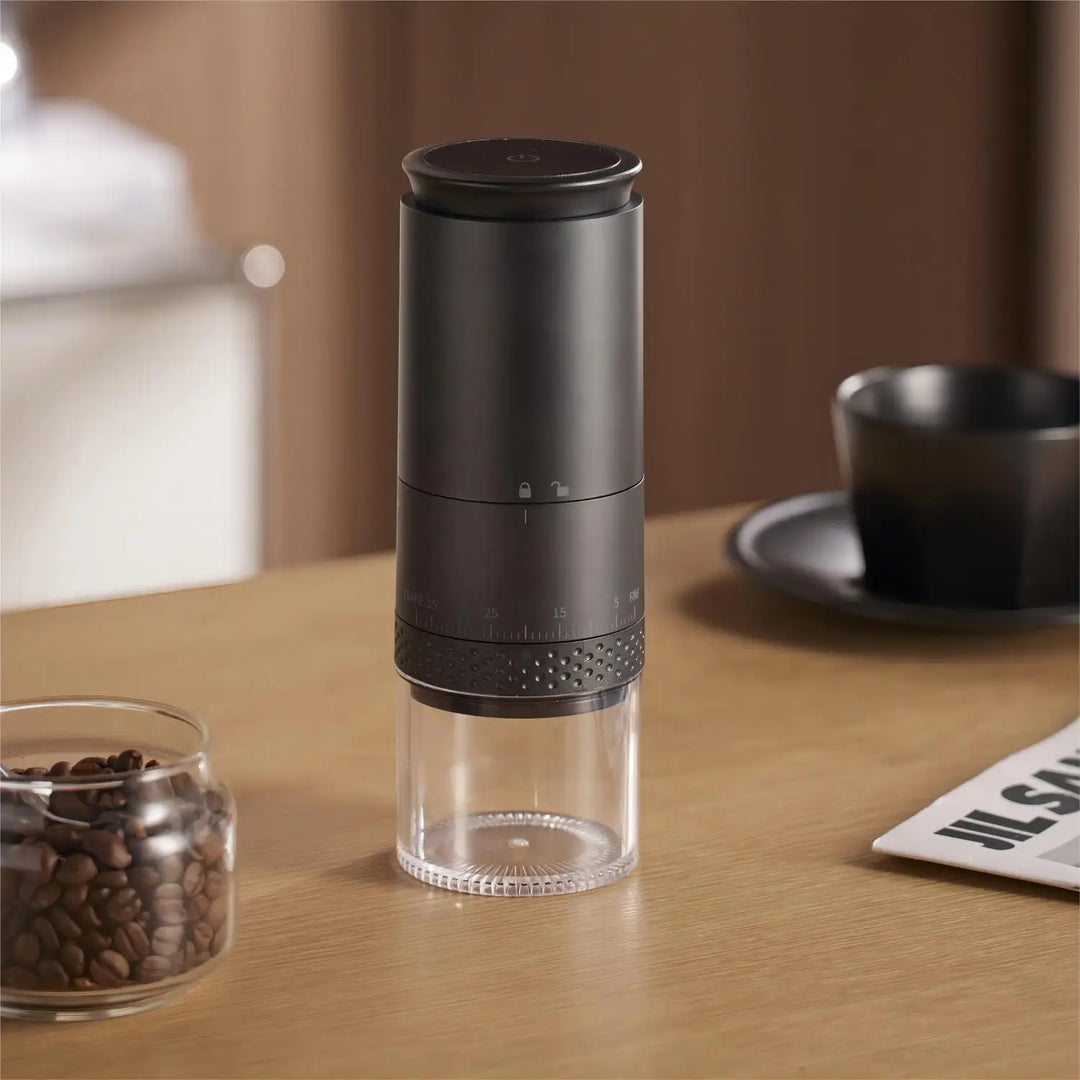 1500mAh Elektrisk Kaffekvarn Extern Justerbar Typ-C Laddning Kaffekvarn Bönmalningsmaskin Kaffebryggare