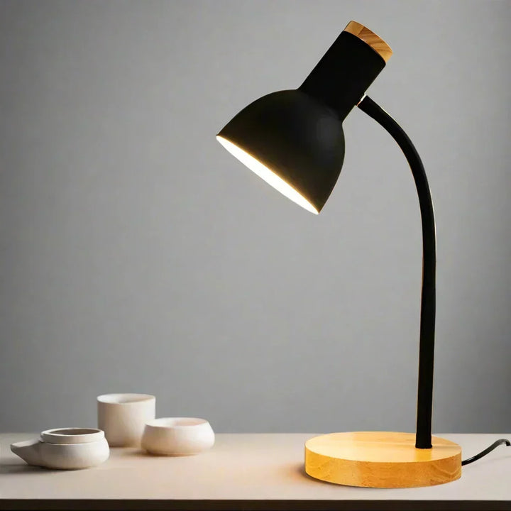 Höst- och Vinterbelysning | Nordisk Kreativ Träkonst Järn LED Skrivbordslampa - Moxie