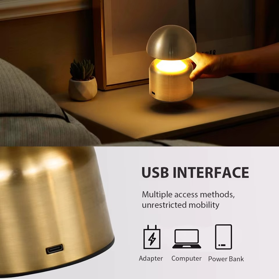 Mångsidig LED Touch Sänglampa - 3-färgad Dimbar Nattlampa
