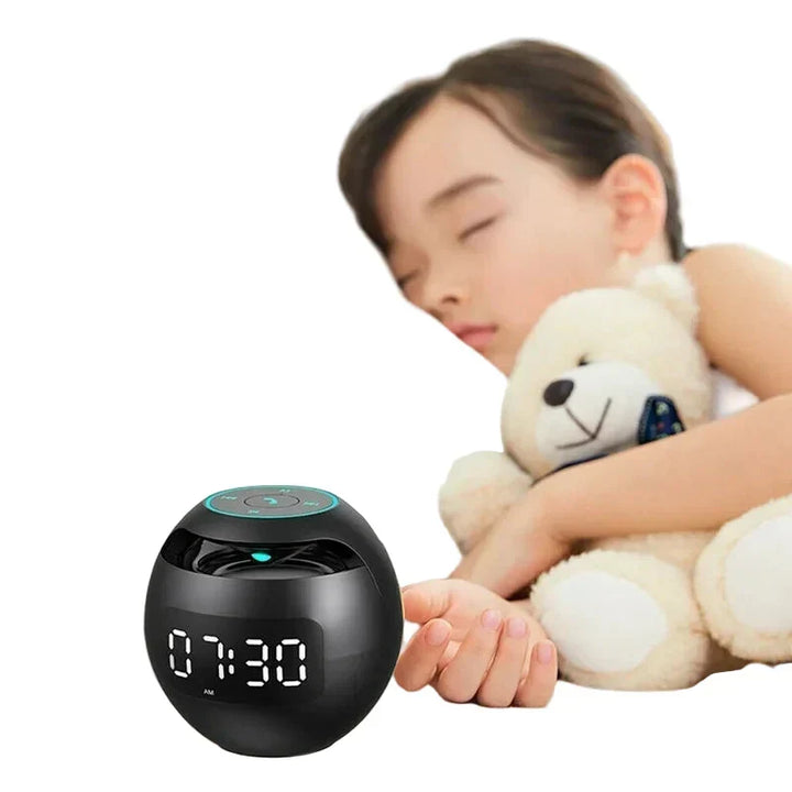 Digital LED Väckarklocka med Bluetooth-högtalare och färgglad Nattlampa – Rörelsesensor, Uppladdningsbar, 5W Ljud