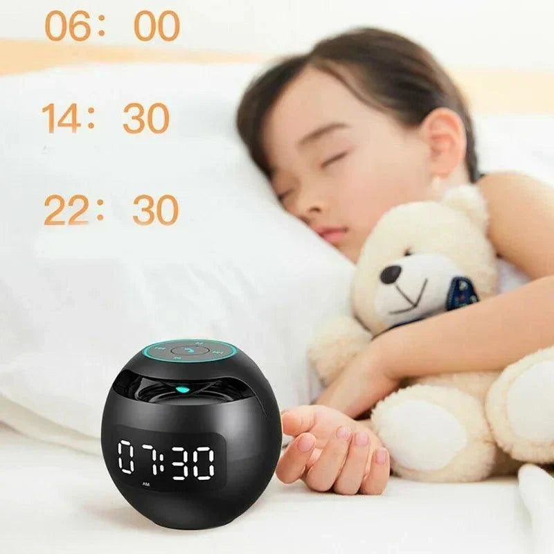 Ball Speaker Alarm Clock | Bluetooth 5.0 | LED Nattljus | 2200 mAh Batteri