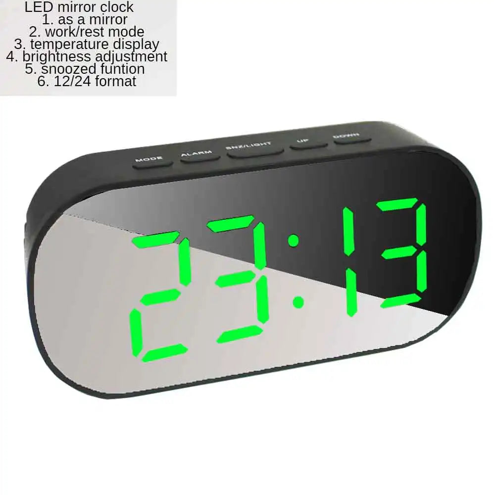 Kurvad Skärm Digital Väckarklocka