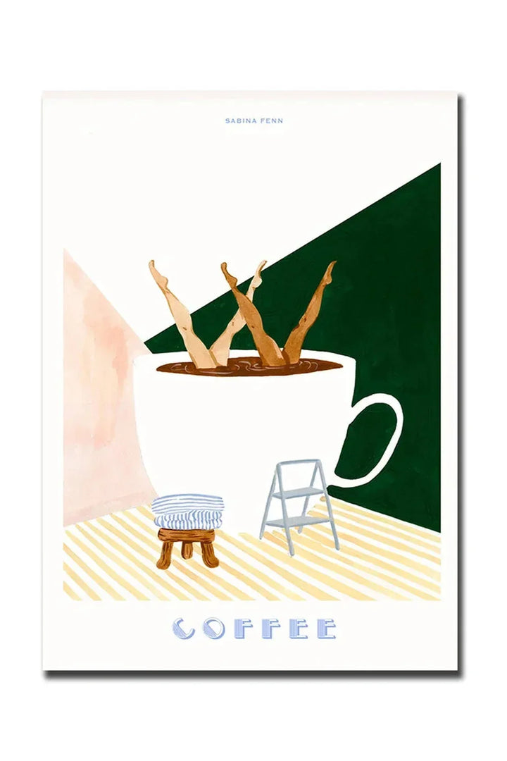 God Morgon Kaffe Canvas Poster