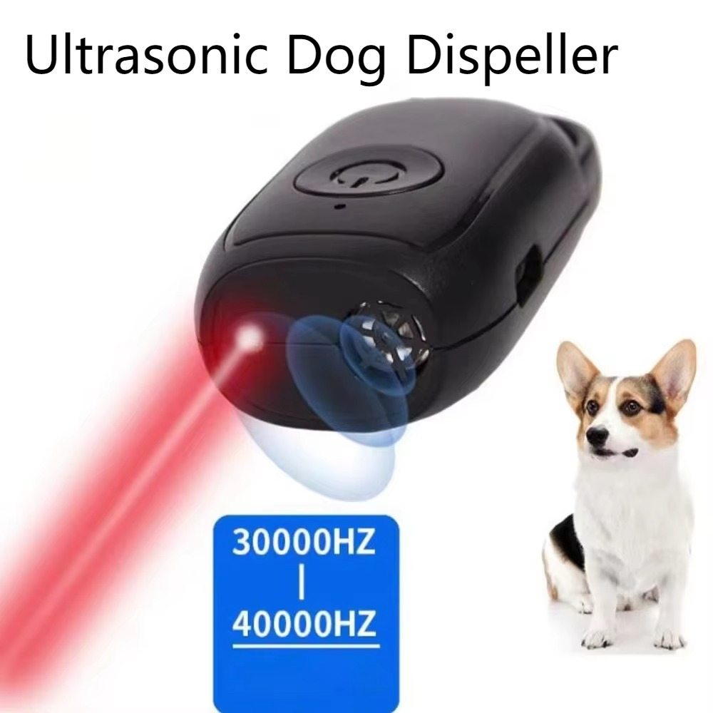 Ultraljud Mini Hundavskräckare och Anti-Barkning Träningsenhet med LED-lampa