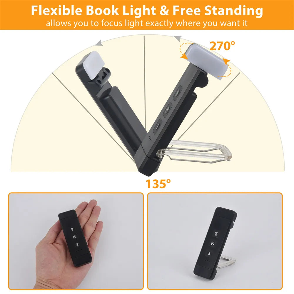 Klipp-på Bokmärke Lampa med Timer