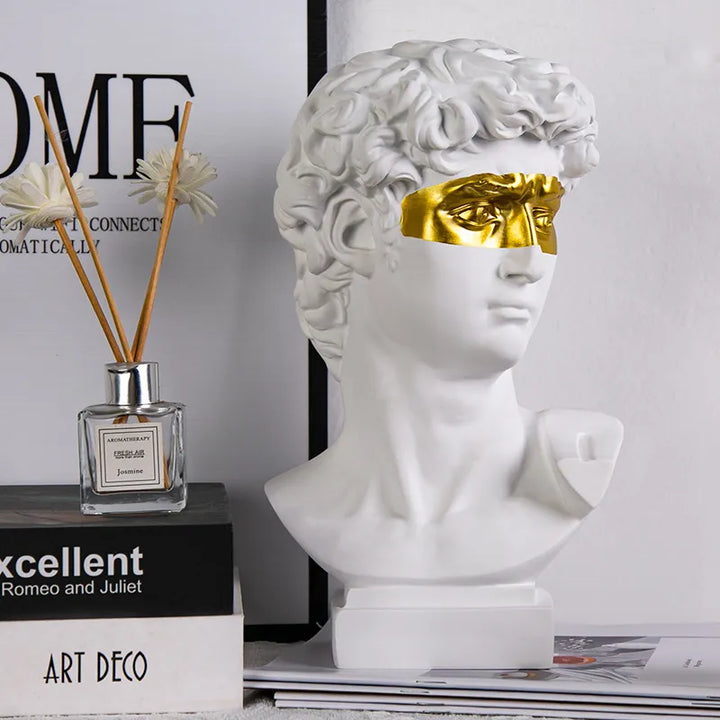 Europeisk Heminredning David Huvud Resin Statyer Statyer Heminredning Modern Abstrakt Konst Byst Skulptur Konst Skiss Övning