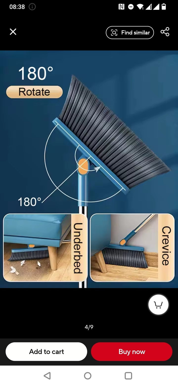 Magnetisk Kvast och Sammanläggbar Sopskyffel Set
