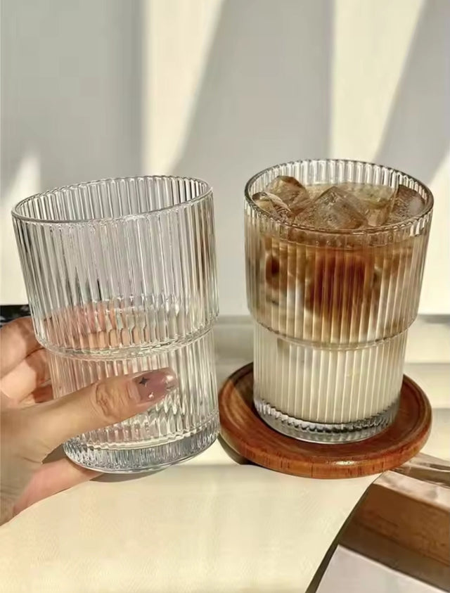 6-delade ribbade glas