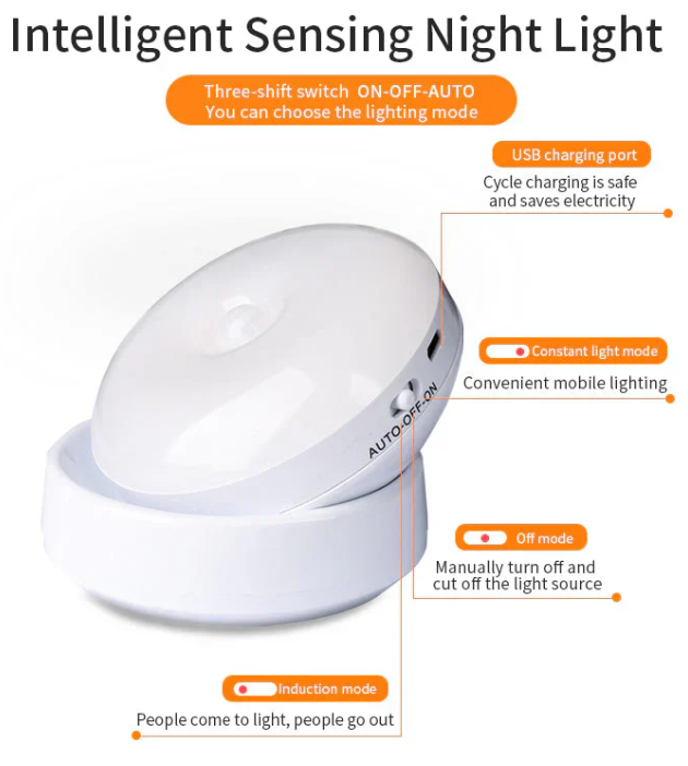 Smart Rörelsesensor Nattljus – Energisparande och Automatisk