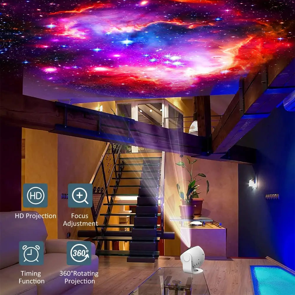 NY 13 I 1 Planetarium Galax Stjärnhimmel Projektor Nattljus HD Stjärn Aurora Projektionslampa för Barns Sovrum Hem Partydekor