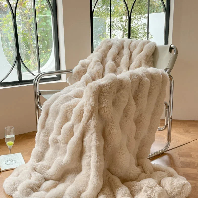 PlushCozy | Falsk päls vinterfilt