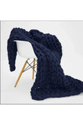 Mysig Stickad Chunky Filt