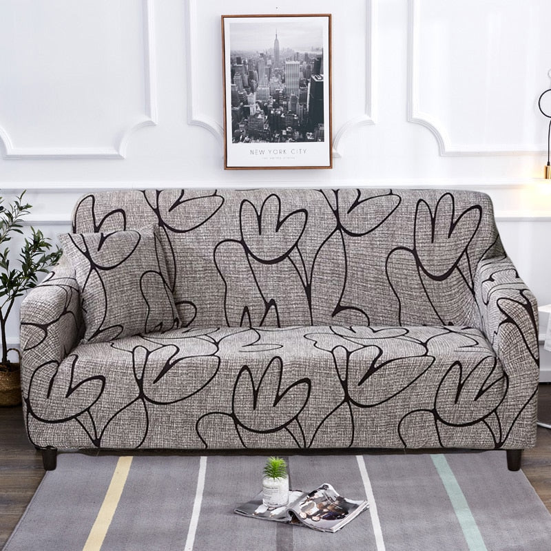 Modern halkfri färgglad elastisk sofföverdrag