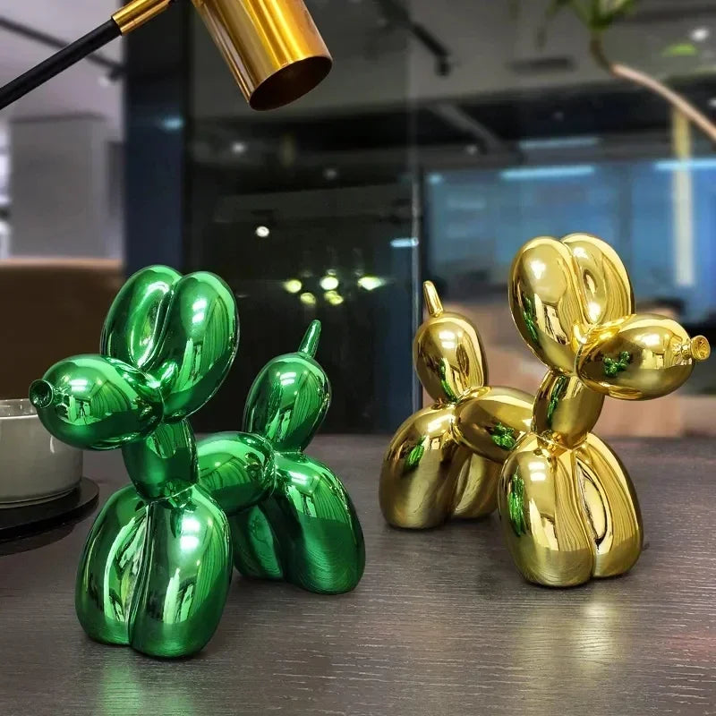Nordisk Ballonghund Skulptur Resin Djur Ornament Konst Skulpturer och Figurer Hantverk Heminredning Rum Skrivbordsaccessoarer