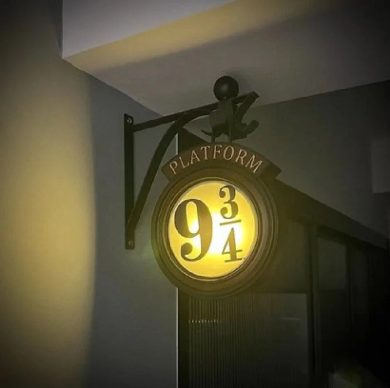 Harry Potter 9 3/4 Figur Nattlampa LED Magiska Vägglampor Plattform Hogwarts 3D Lampa Harrys Rumsinredning Barns Födelsedagspresent