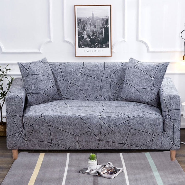 Modern halkfri färgglad elastisk sofföverdrag