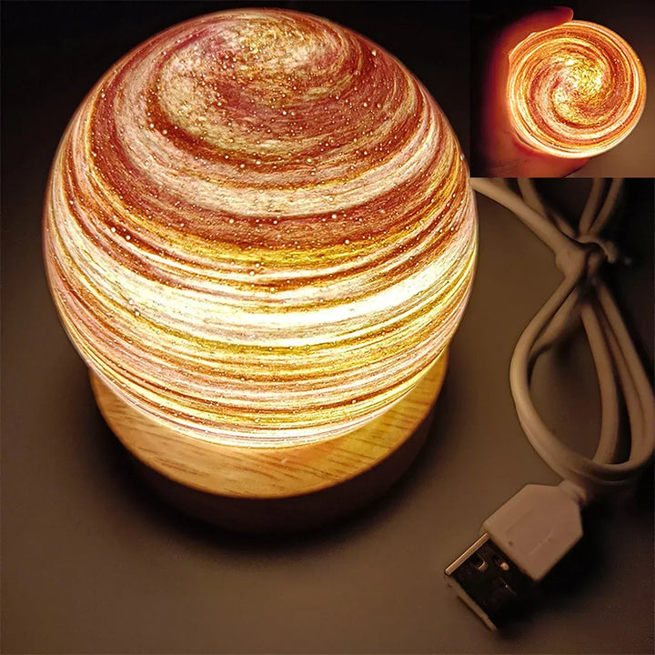 CosmicGlow - Mini nattlampor 3D - soldekoration LED - galaxstämning
