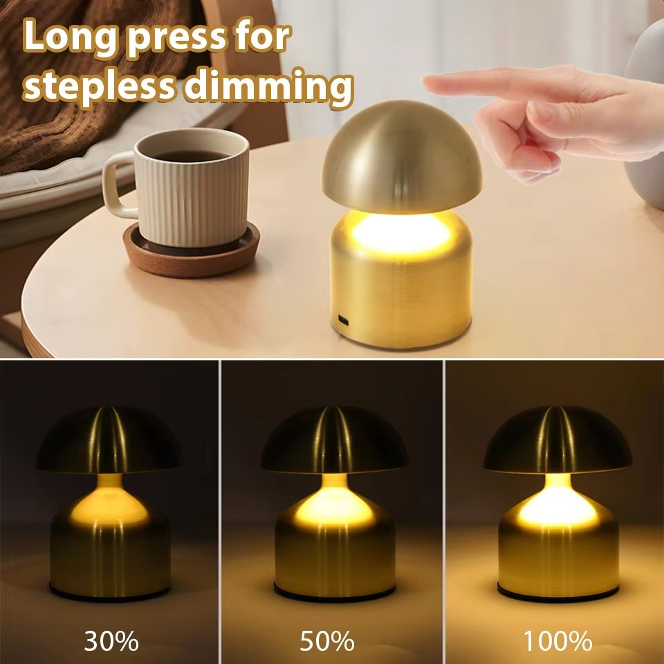 Mångsidig LED Touch Sänglampa - 3-färgad Dimbar Nattlampa