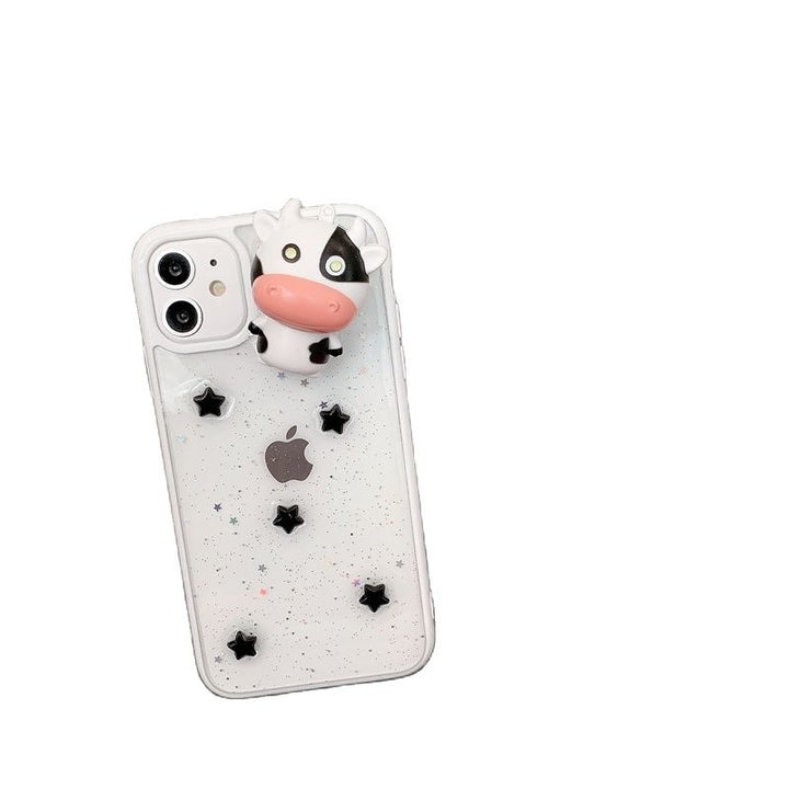 Glödande Ko 3D Transparent iPhone-fodral
