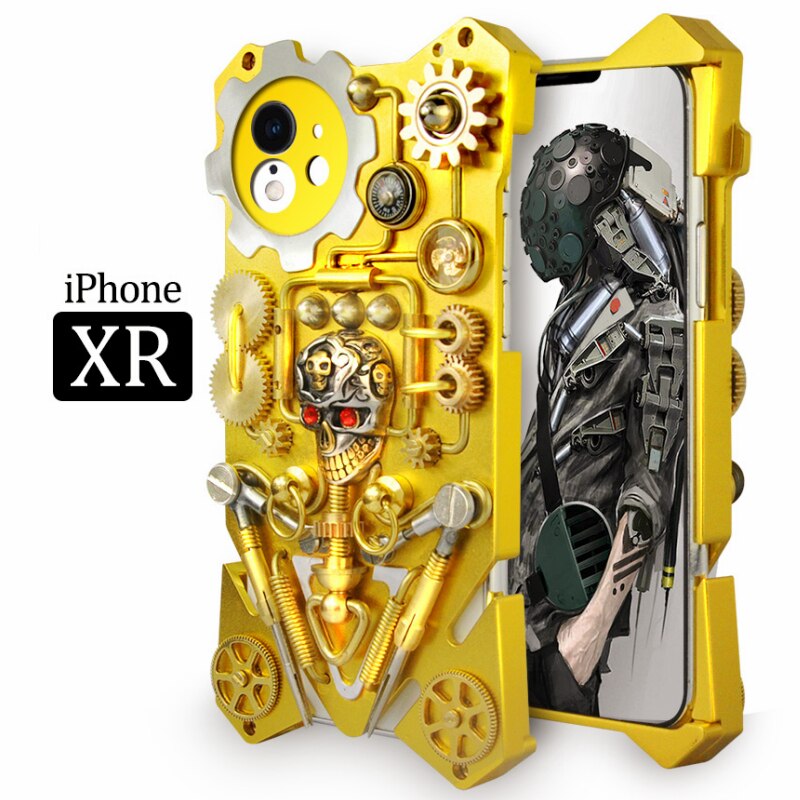 Mechanic Skull Cyberpunk Stil iPhone-fodral
