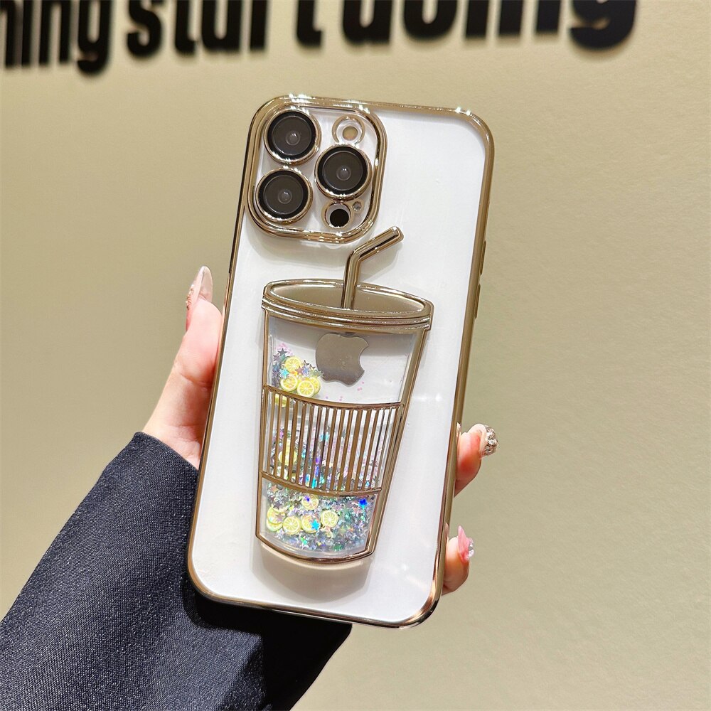 Glitter Star Drink Cup iPhone-fodral