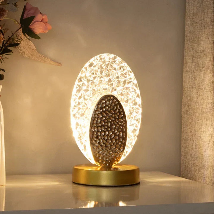 Krisall LED Bordslampa: Dimbar, USB-laddning, Touch &amp; Fjärrkontroll