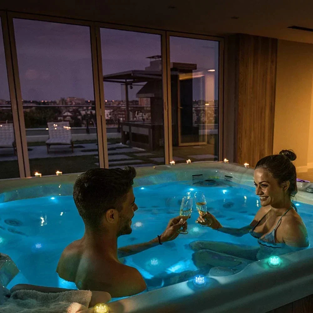 Underwater pool lighting with 10 LEDs