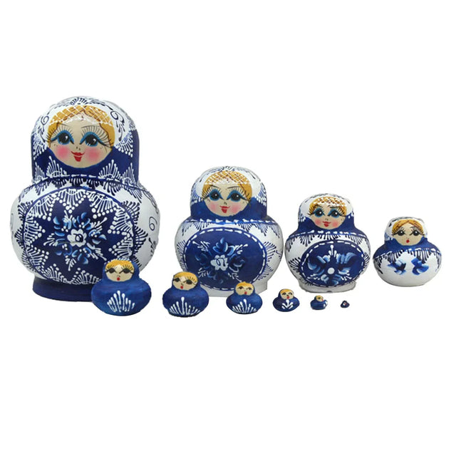 10 delar/set trä ryska matryoshka-dockor