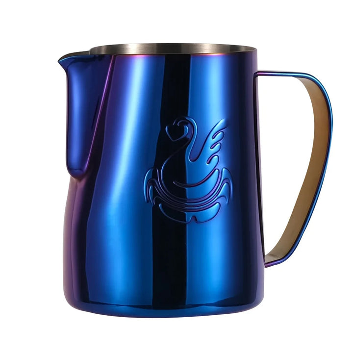 600 ml rostfri kaffekanna mjölkskummare kopp gräddmaskin espresso latte art verktyg elegant svan