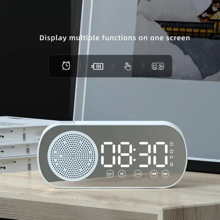 Digital väckarklocka med Bluetooth-högtalare och FM-radio