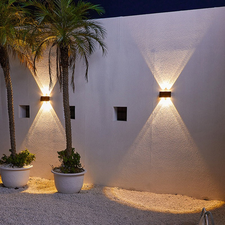 Solarlampa LED Upp/Ned Utomhus Vägglampa Vattentät