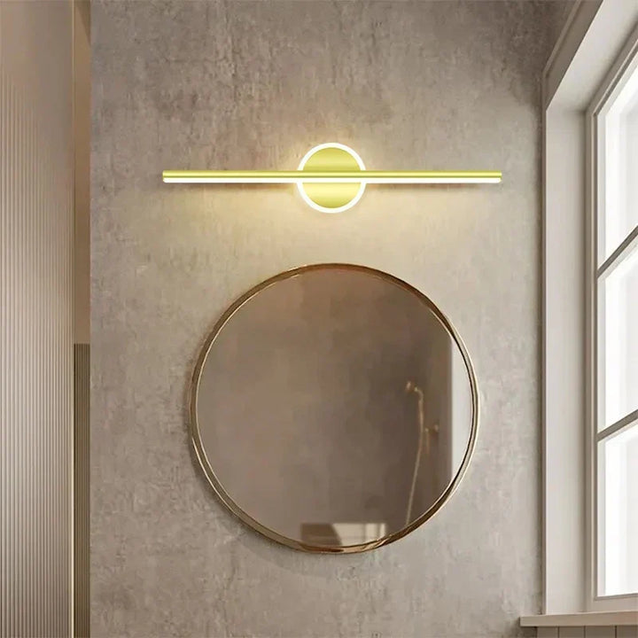 LED Vägglampa LineaLux | Svart &amp; Guld | 40/60/80 cm | Varm, Kall &amp; Tre-färgs Ljus | Modern Spegel &amp; Väggbelysning
