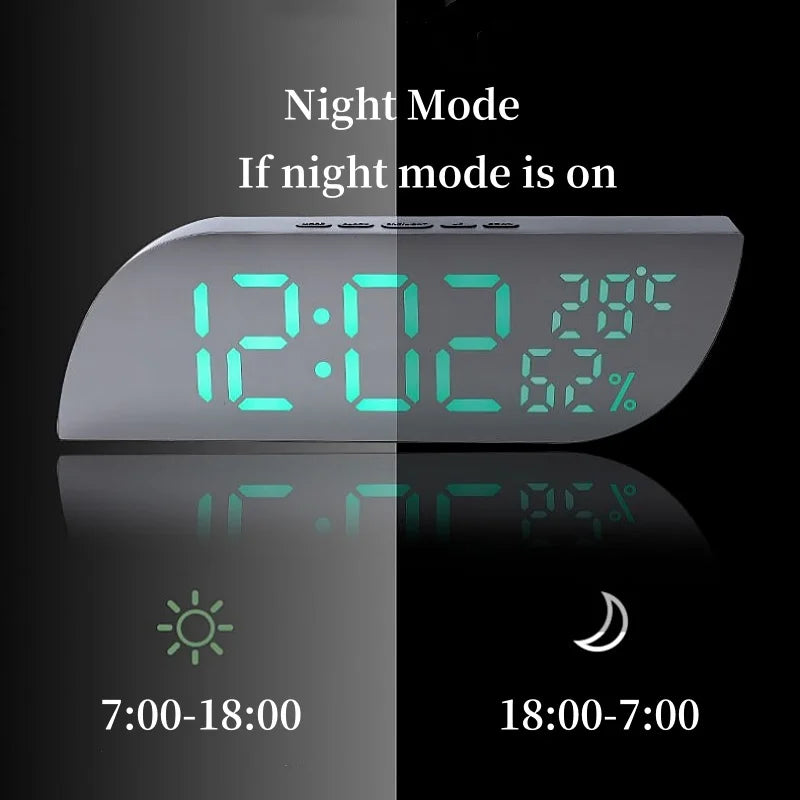 LED Digital Väckarklocka med Dubbel Display &amp; Obegränsad Snooze