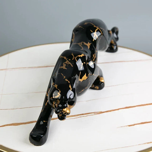 Elegant Jaguar Stenskulptör