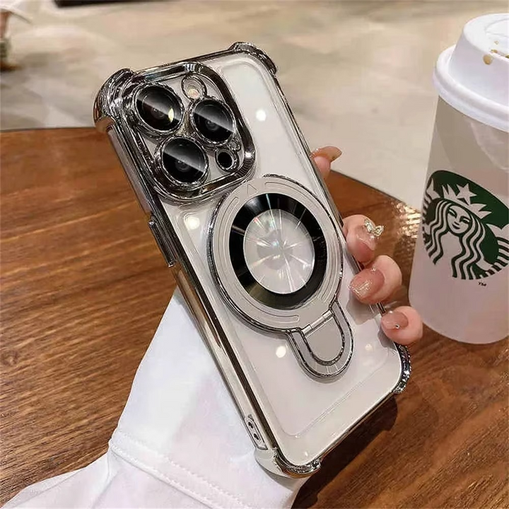 Premium Magnetisk iPhone-fodral med MagSafe Ställ &amp; Stötabsorberande Skydd