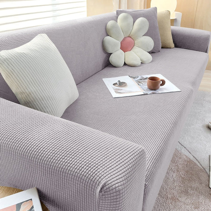 Texturerad Stretch Sofföverdrag | Halkfritt, Maskintvättbart &amp; Skyddande för 1-sits, 2-sits och 3-sits soffor