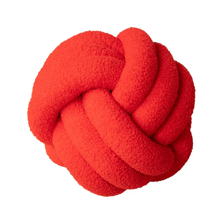 Kastkudde - Mysig - Handknuten Boll - Fårskinn