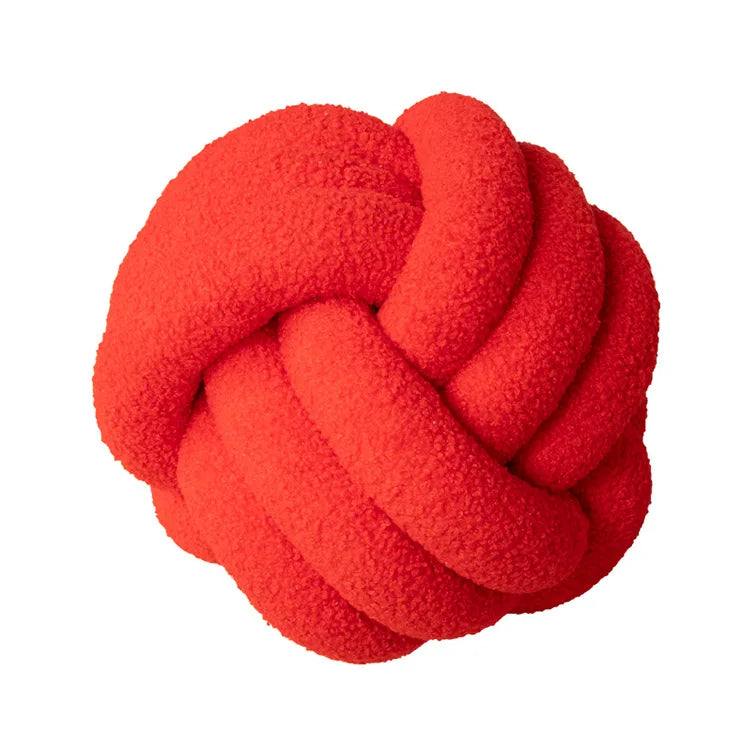 Kasta Kudde - Mysig - Handknuten Boll - Fårskinn