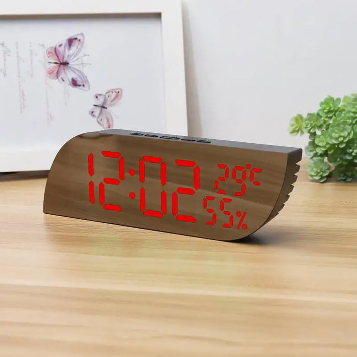 LED Digital Väckarklocka med Dubbel Display &amp; Obegränsad Snooze
