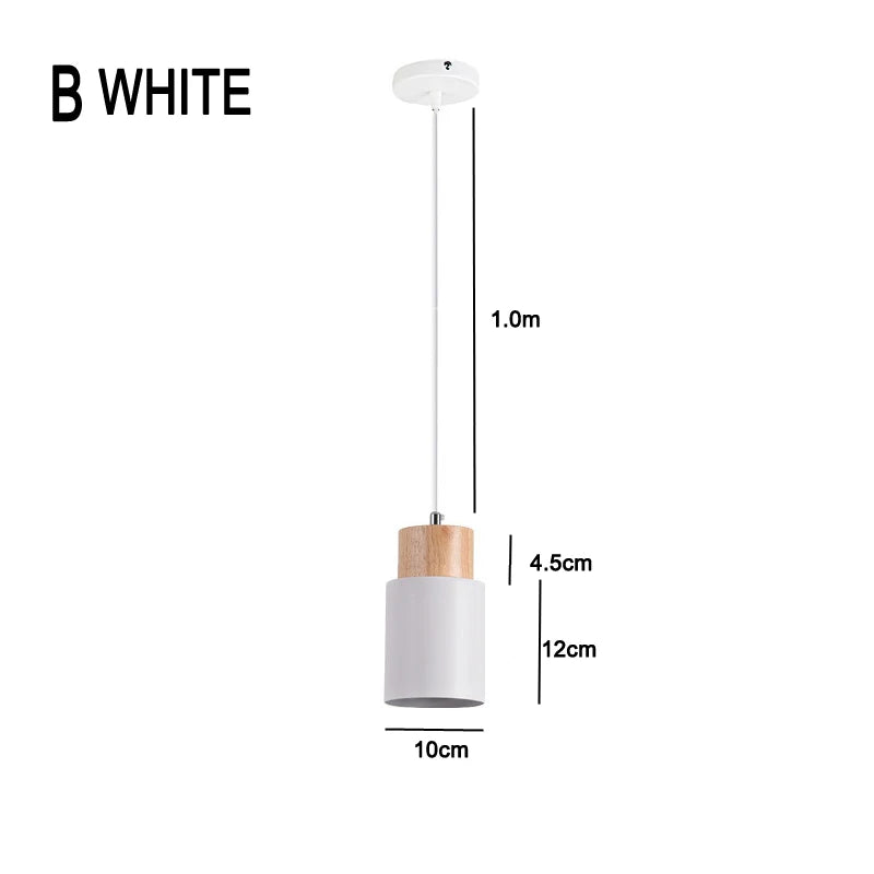 Nordiska LED-hänglampor i metall och trä - Moderna hängande lampor för matsal och kök