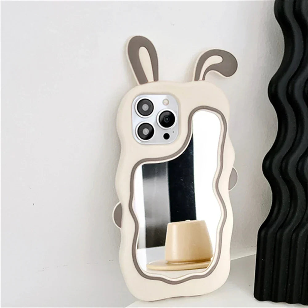 Kaninhörna Sminkspegel iPhone-fodral